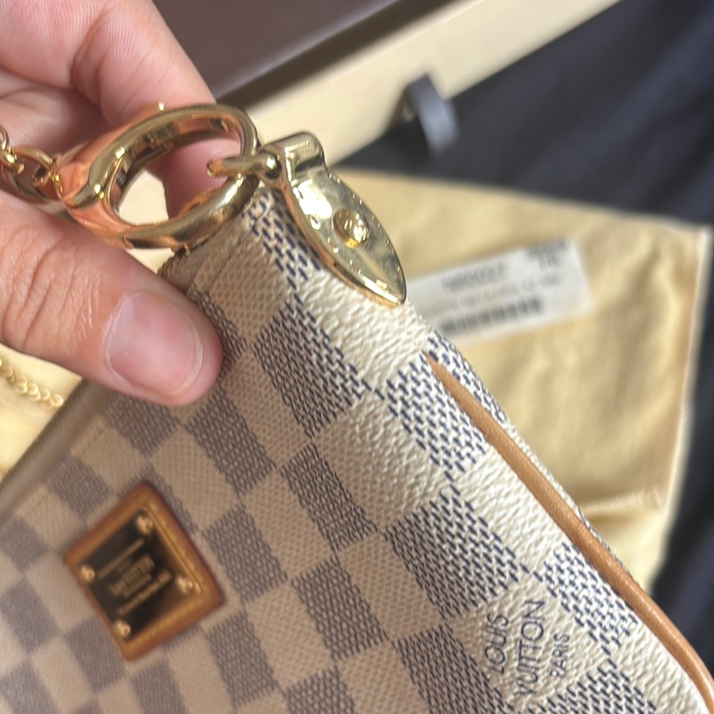 FLASH SALE!!!! Louis Vuitton Damier Azur Clutch with Gold Accents - Picture 2 of 4